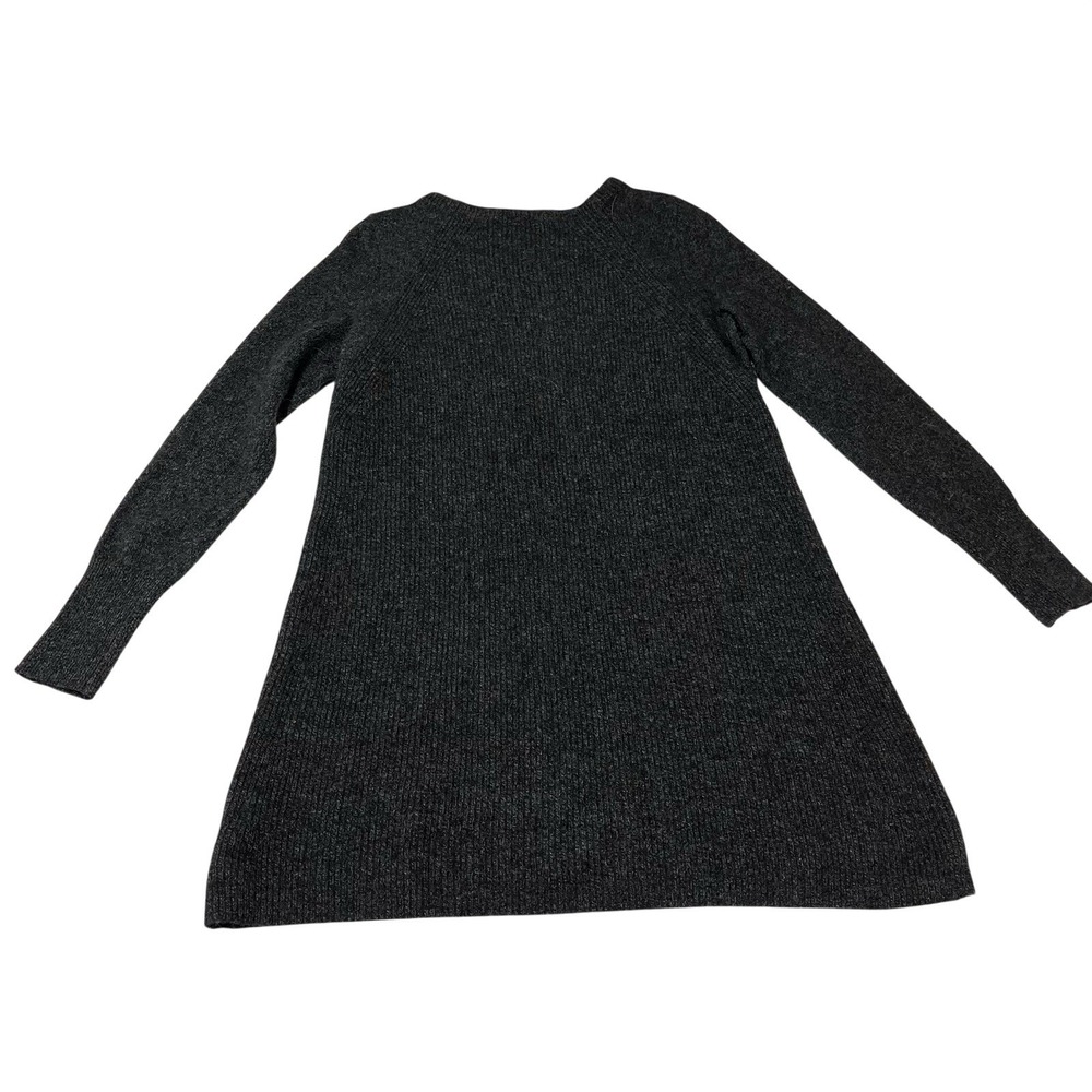 White + Warren Cashmere Sweater Black Ribbed Pullover M Quiet Luxury Capsule